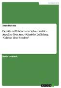 Derrida trifft Adorno in Schadewalde - Aspekte über Arno Schmidts Erzählung "Caliban über Setebos"