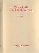 Zeitschrift für Rechtspolitik - Einbanddecke 2002
