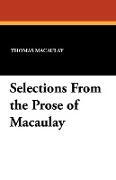 Selections from the Prose of Macaulay