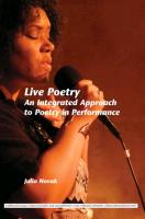 Live Poetry: An Integrated Approach to Poetry in Performance