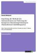 Erprobung der Methode des Stationenlernens zur Förderung der Kompetenz Erkenntnisgewinnung im Themenbereich Salzbildungsarten