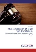 The comparison of legal text translation