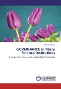 GOVERNANCE in Micro Finance Institutions