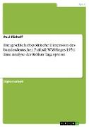 Die gesellschaftspolitische Dimension des bundesdeutschen Fußball-WM-Sieges 1954: Eine Analyse der Kölner Tagespresse