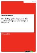 Der Rechtspopulist Jörg Haider - Eine Analyse seines politischen Erfolges in Österreich