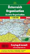 Österreich Organisation, 1:500.000, Poster metallbestäbt
