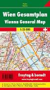 Wien Gesamtplan, 1:25.000, Poster metallbestäbt
