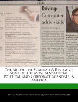 The Art of the Scandal: A Review of Some of the Most Sensational Political and Corporate Scandals in America