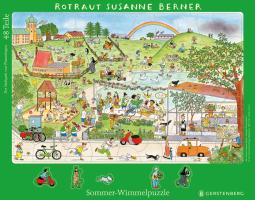 Wimmel-Rahmenpuzzle Sommer. Motiv Stadtpark