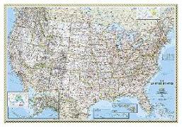 National Geographic United States Wall Map - Classic - Laminated (43.5 X 30.5 In)