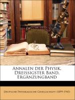 Annalen der Physik, Dreißigster Band, Ergänzungband