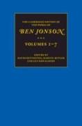 The Cambridge Edition of the Works of Ben Jonson 7 Volume Set