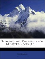 Beihefte zum botanischen Centralblatt