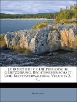 Jahrbücher für die preußische Gesetzgebung, Rechtswissenschaft und Rechtsverwaltung, Zweiter Band