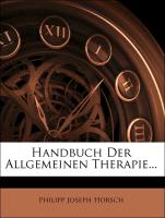 Handbuch Der Allgemeinen Therapie