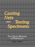 Casting Nets and Testing Specimens: Two Grand Methods of Psychology
