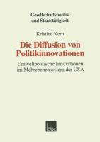 Die Diffusion von Politikinnovationen