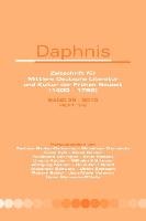 Daphnis, Zeitschrift Fur Mittlere Deutsche Literatur Und Kultur Der Fr Hen Neuzeit (1400-1750): Band 39 - 2010, Heft 1-2