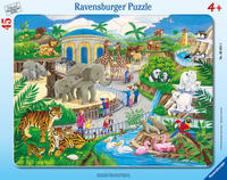 Ravensburger Kinderpuzzle - 06661 Besuch im Zoo - Rahmenpuzzle für Kinder ab 4 Jahren, mit 45 Teilen