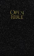 NKJV, The Open Bible, Bonded Leather, Black, Indexed