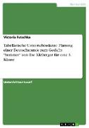 Tabellarische Unterrichtsskizze: Planung einer Deutschstunde zum Gedicht "Sommer" von Ilse Kleberger für eine 3. Klasse