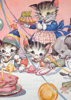 Cats' Birthday Party - Birthday Greeting Card