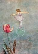 Bubble Fairy with Tulip - Fairy Greeting Card