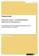 Research Survey - Credit Rating Tax Advisory by Tax Advisors