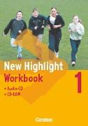 New Highlight, Allgemeine Ausgabe, Band 1: 5. Schuljahr, Workbook mit CD-ROM und Lieder-/Text-CD
