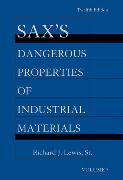 Sax's Dangerous Properties of Industrial Materials, 5 Volume Set, Print and CD Package