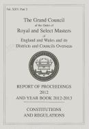 Royal and Select Masters Report of Proceedings and Yearbook 2012