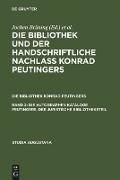 Die autographen Kataloge Peutingers. Der juristische Bibliotheksteil