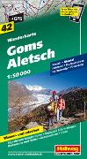 Goms, Aletsch Wanderkarte Nr. 42, 1:50 000