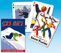 Ski Art. Playing Cards. SF