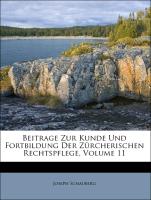 Beitrage Zur Kunde Und Fortbildung Der Zürcherischen Rechtspflege, Volume 11