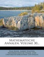 Mathematische Annalen, Volume 30