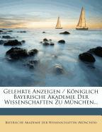 Gelehrte Anzeigen / Königlich Bayerische Akademie Der Wissenschaften Zu München