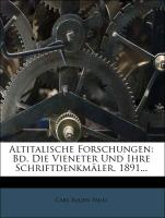 Altitalische Forschungen: Bd. Die Vieneter Und Ihre Schriftdenkmäler. 1891