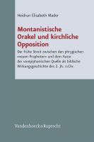 Montanistische Orakel und kirchliche Opposition