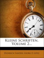 Kleine Schriften, Volume 2