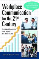 Workplace Communication for the 21st Century: Tools and Strategies That Impact the Bottom Line 2v