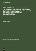 "Liber ordinis rerum" (Esse-Essencia-Glossar)