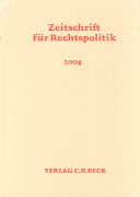 Zeitschrift für Rechtspolitik - Einbanddecke 2004