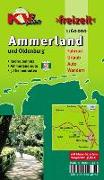 Ammerland Landkreis & Oldenburg, KVplan, Radkarte/Knotenpunktkarte//Routenkarte zur Ammerlandroute/Wanderkarte, 1:60.000