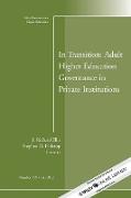 In Transition: Adult Higher Education Governance in Private Institutions