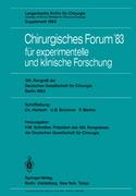 Chirurgisches Forum ¿83 für experimentelle und klinische Forschung