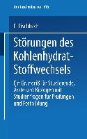 Störungen des Kohlenhydrat-Stoffwechsels