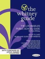 The Whitney Guide: The Los Angeles Public School Guide 1st Edition