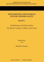 Historisches Ortslexikon für die Niederlausitz. Band 1