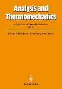 Analysis and Thermomechanics